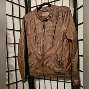 Sebby Collection Women’s Faux Leather Jacket Size Large
